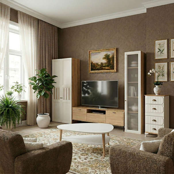 Вилладжио Модульная гостиная (Дуб Золотой/Алебастр)