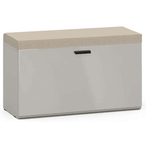 Тумба для обуви 1дв.откидная, Saga Latte дл.770 Chelsea серая