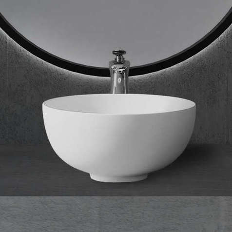 Раковина накладная Abber Stein 40 см AS2617 белая матовая