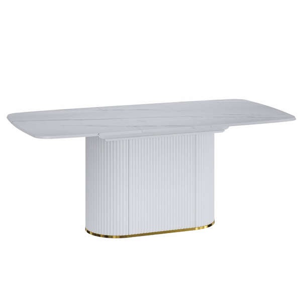 Стол обеденный раздвижной ЛД.451420.000 1400(1790)*950 (Монте Белый)