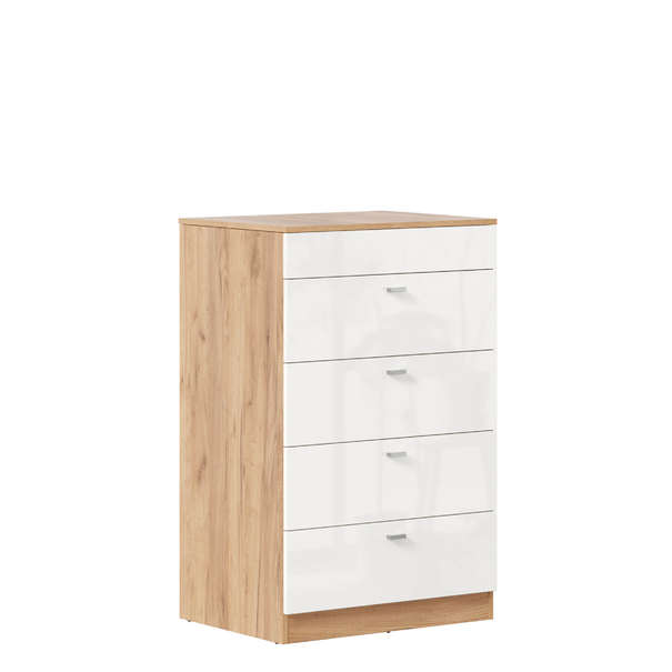 Аравия-Фиджи Комод 700 с откидной крышкой Дуб Золотой/Белый глянец