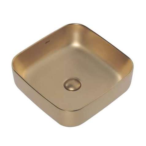 Раковина накладная Abber Rechteck 39 см AC2211MMG золото матовое