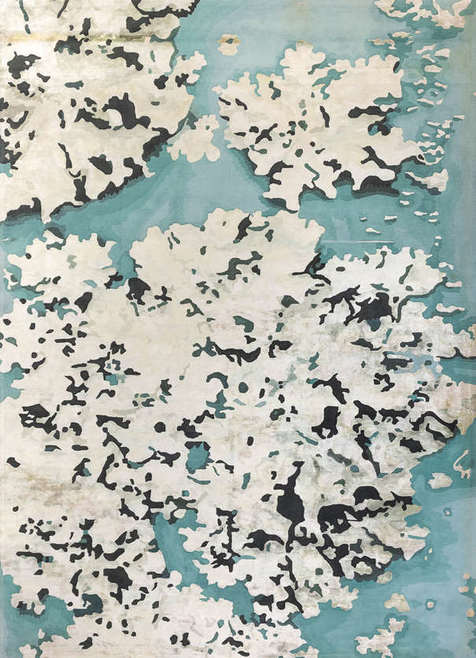 Китайский ковер из шерсти и арт-шёлка «PRISMATIC N» PRS06-AQUA