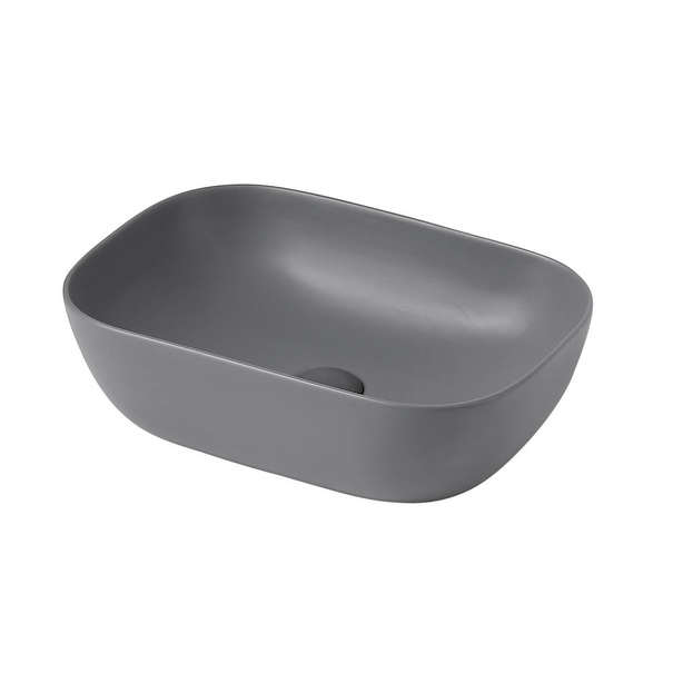 Раковина накладная Abber Rechteck 46 см AC2200MG серая матовая