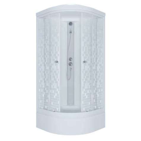 Душевая кабина Triton Мозаика 90х90 Щ0000061846 стекло узорчатое, профиль белый