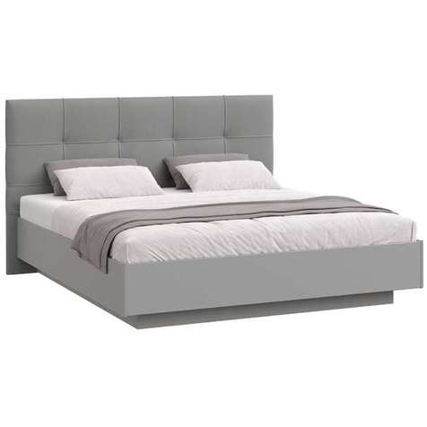 Кровать двуспальная Molle с подъемным механизмом 180х200 Rimini серая