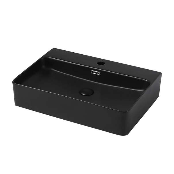 Раковина накладная Abber Rechteck 61 см AC2201MB черная матовая