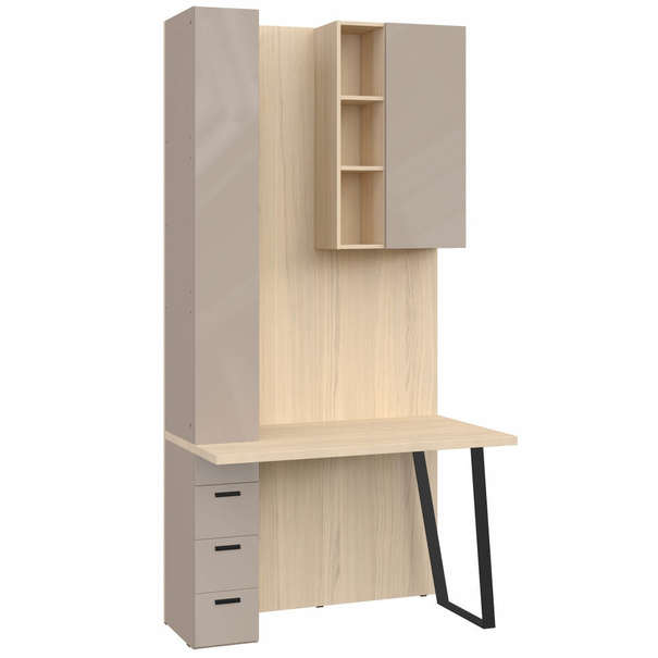 Стол письменный Chelsea тауп/туя с секцией Chelsea тауп/туя