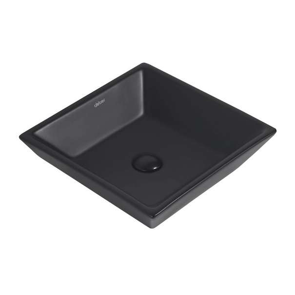 Раковина накладная Abber Rechteck 42 см AC2214MB черная матовая