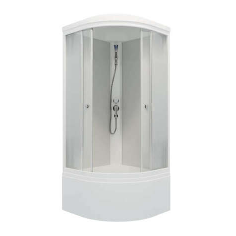 Душевая кабина Triton Лайт 90х90 Щ0000061838 стекло рисунок, профиль белый, с высоким поддоном