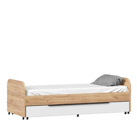 Урбан Кровать выкатная с ящиком выкатным для кровати-чердака (Дуб Золотой/Белый)