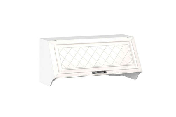 Марина Шкаф кухонный 1200 скошенный под вытяжку (Белый/Алебастр)