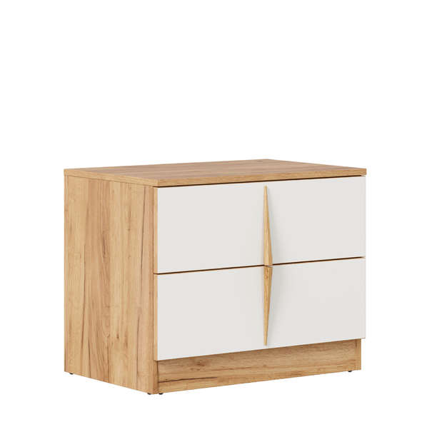 Аравия Тумба прикроватная Дуб Золотой/Белый